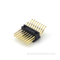 1,27 mm de cabeçalho de pino duplo ângulo reto 16p